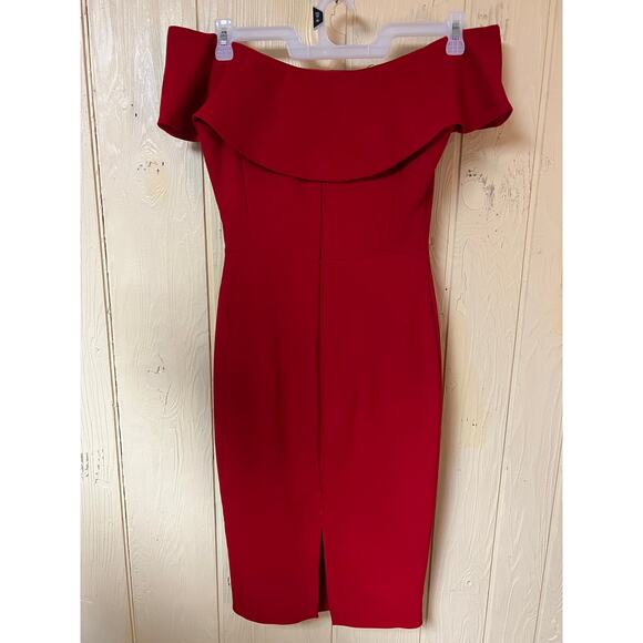 Zara Dress Womens Small Wiggle Bodycon Red Valentine's Day Sexy Jessica Rabbit - Picture 10 of 10